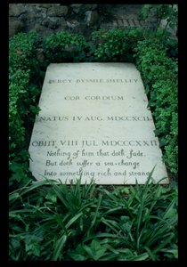 The Grave of Percy Bysshe Shelley by Unbekannt