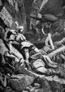 The Great Battle of Roncevalles by Unbekannter Künstler