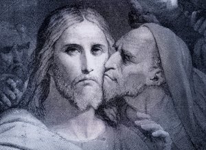 The Kiss - Judas Iscariot Kisses Jesus Christ in the Garden of Gethsemane, from 