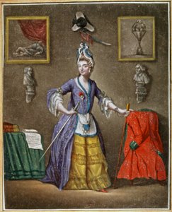 The Knight of Eon, dressed as a woman by Unbekannter Künstler