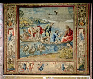 The Miraculous Draught of Fishes, from the Brussels Tapestries, replicas of Raphael