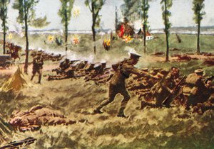 The Retreat from Mons by Unbekannter Künstler