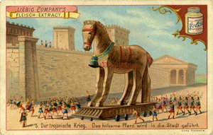 The Trojan Wars: The Wooden Horse is Led into the Town