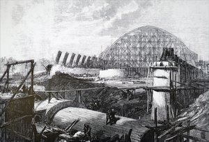 The construction of St Pancras railway station
