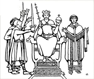 The Coronation of King Harold Godwinson by Unbekannt