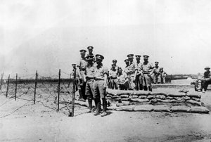 Tientsin (Tianjin), China, November 1924: British soldiers in a post outside the international concessions before the capture of the city by the troops of the Chinese War Lord Feng Yuxiang (Feng Yu-hsiang, Feng Yu hsiang) by William M. Timlin