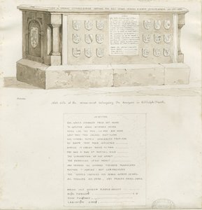 Tomb in Biddulph Church - William Bowyer, 1837 by Unbekannt