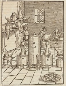Treatment for gold and silver ore separation - Engraving from Description of ores and main mining methods, by Lazarus Ecker by Unbekannt