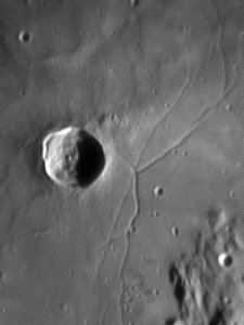 Triesnecker Crater and Rille