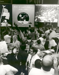 Triumph After Splashdown of Apollo 11