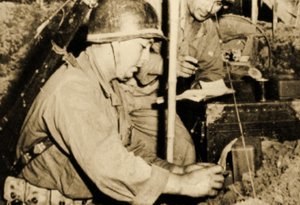 Troops at the Communications Post, Camp Claiborne, Louisiana, 1943