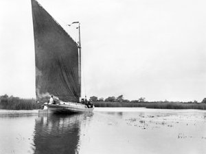 A Wherry on the River Bure Near Ranworth. Norfolk Broads by Unbekannt