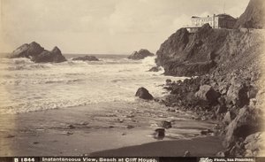 View of Cliff House and the beach below, San Francisco by Unbekannter Künstler
