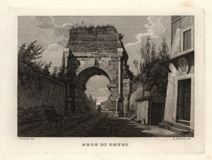 View of the Arch of Drusus, Rome by Unbekannt