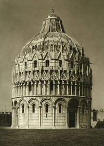 View of the Baptistery of Pisa by Unbekannt