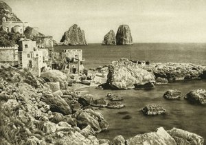 View of the Faraglioni from the Island of Capri to Marina Piccola by Unbekannt