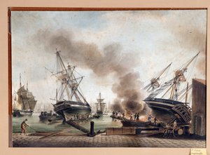 Watercolour of A. Roux by Unbekannter Künstler