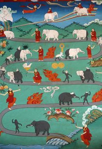 White Elephant Tale at Kopan Monastery, Kathmandu, Nepal by Unbekannt