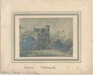 Wolverhampton - Dunstall Hall: photograph of a watercolour painting, nd [c 1860] by Unbekannt