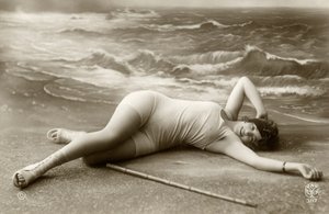 Woman in Swimsuit, c. early 1900s by Alec Hunter
