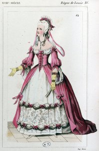 Woman Wearing a Dress as Mme de Pompadour Wore, c. 1810 by Unbekannter Künstler