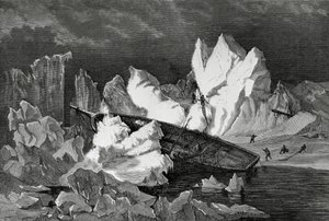 Wreck of Hansa Crushed by Ice, October 1869, Arctic Ocean, Second German North Polar Expedition by William M. Timlin