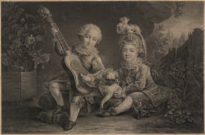 Young Children Playing, Paris, c.1775 by Unbekannter Künstler