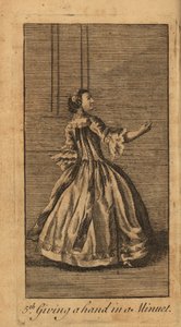 Young lady giving one hand in a minuet