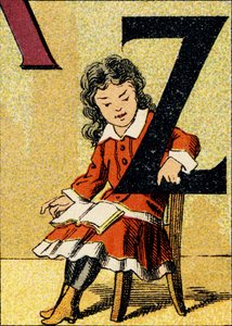 Z - Engraving from ABCD des Petites Filles. Pellerin & Cie, printer-publisher, Epinal, circa 1890. Series A by Unbekannt