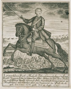 The Prussian Military Leader Leopold I, Prince of Anhalt-Dessau by Unbekannter Stecher