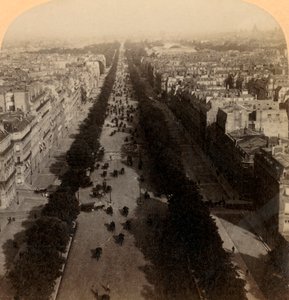 Champs Elysees, the Favorite Drive of Paris, France, 1894 by Underwood and Underwood