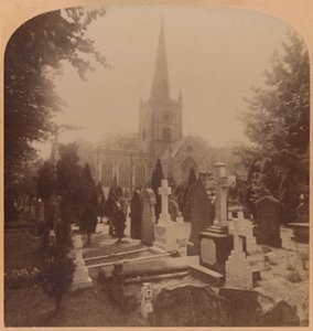 Church at Stratford-on-Avon, England - where lie the mortal remains of Shakespeare by Underwood and Underwood