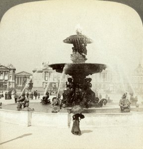 Fountain, Place de la Concorde, Paris, France by Underwood and Underwood