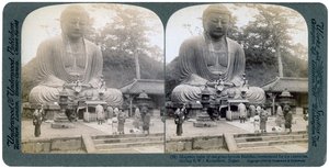 Great Bronze Buddha, Kamakura, Japan, 1904 by Underwood and Underwood