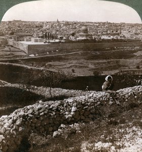 Jerusalem, as Seen from the South-East, Showing the Site of the Temple, Palestine by Underwood and Underwood