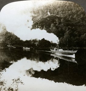 Steam yacht on Loch Katrine, Scotland