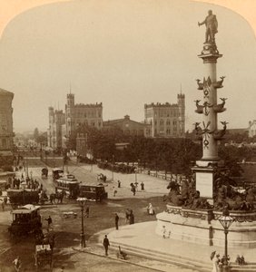 The Tegetthoff Monument, in the Prater-Stern, Vienna, Austria by Underwood and Underwood