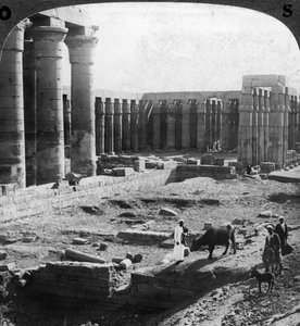 The Temple of Luxor, Thebes, Egypt, c1900 by Underwood and Underwood