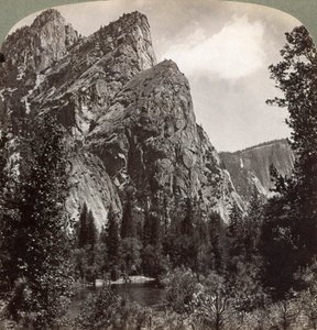 The Three Brothers, Yosemite Valley, California, USA by Underwood and Underwood