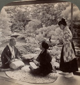 The Gardens of the Home of Mr. Y Namikawa, Leader in the Art Industries, Kyoto, Japan, 1904 by Underwood and Underwood
