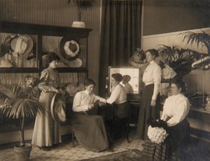Five Ladies in a Millinery Shop by Unidentified