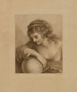 Girl with Globe by Unidentified