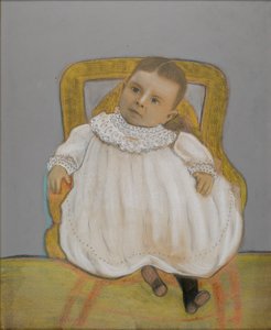 Infant in Painted Chair by Unidentified