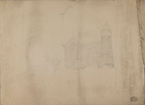 Lighthouse and House by Unidentified