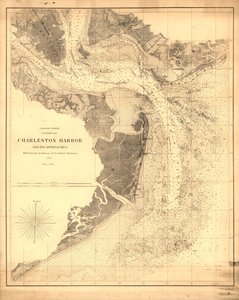 Charleston Harbor and Its Approaches Showing the Positions of the Rebel Batteries