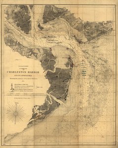 Charleston Harbor and its Approaches Showing the Positions of the Rebel Batteries