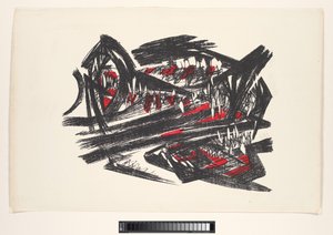 Abstract Composition in Red, Black, and White by Unknown