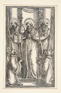 Book Illustration with Three Saints by Unknown