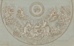 Design for an Apse with Franciscan Friars and Groups of Angels