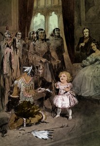 Infant Edward VII Plays with Ojibwe Chiefs by Unknown